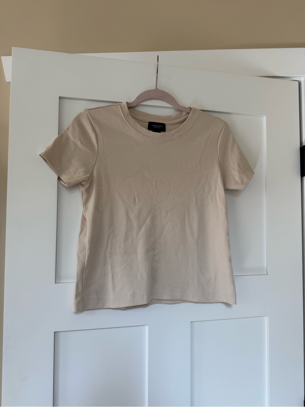 Classic Crewneck Tee in Beige